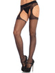 Janae -- Women's Sheer Suspender Pantyhose -- Black