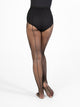 Kora -- Women's TotalSTRETCH® Rhinestone Back Seam Fishnet Tights -- Black