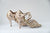 3" Caprina -- Women's Latin Sandal -- Beige Satin