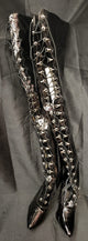 5" Dayana -- Women's Crotch High Granny Style Dress Boot -- Black Patent