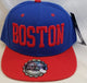 Derrick -- Snapback Boston Baseball Cap -- Royal Blue/Red