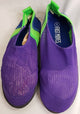 Garrett Jr. -- Unisex Aqua Sock -- Purple/Lime Green
