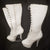 6" Kiss -- Women's Granny Style Dress Boot -- White Patent