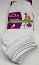 Abril V -- Women's Cotton Golf Socks -- 3Pr. Pk -- White