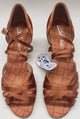 2" Aida II -- Women's Latin Sandal -- Tan Satin