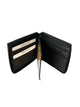 Atreus -- Men's Leather Bi-Fold Zipper Wallet -- Black