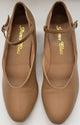 1.25" Chanel -- Women's Closed Toe Practice Ballroom Shoe -- Tan