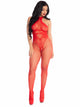 Claudyne -- Women's Fishnet Bodystocking -- Red