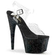 7" Dicey -- Women's Platform Sandal -- Clear/Multi Glitter