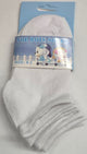 Drew -- Children's Ankle Socks -- 3Pr Pack -- White