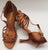 3" Ebba -- Women's Latin Sandal -- Dark Tan Satin