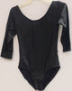 Falak -- Women's 3/4 Long Sleeve Leotard -- Black