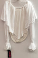 Floella -- Women's Long Sleeve Shawl Collar Leotard -- White