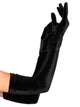 Giovanna -- Women's Stretch Velvet Opera Length Gloves -- Black