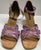 2.5" Gloria -- Flare Heel Latin Sandal -- Lavender Glitter