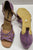 2.5" Gloria -- Flare Heel Latin Sandal -- Lavender Glitter