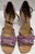 2.5" Gloria -- Flare Heel Latin Sandal -- Lavender Glitter