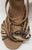 3" Jessica -- Flare Heel Latin Sandal -- Gold Scale/Dark Tan