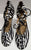 3.5" La Alemana -- Women's Flare Heel Latin Sandal -- Zebra Satin