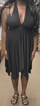 Laeticia -- Women's Halter Dress -- Black