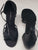 2.5" Lilah -- Women's T-Strap Latin Sandal -- Black Satin