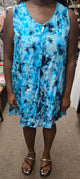 Myla -- Women's Tye Dye Tank Dress -- Turquoise