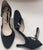 2.5" Nelly -- Women's Closed Toe Ballroom Shoe -- Black Suedine/Black Patent Trim