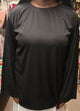Nevaeh -- Womens Long Sleeve Liturgical Top -- Black