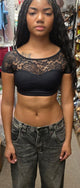 Ornella -- Women's Lace Short Sleeve Top