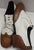 Roberto – Men's Standard Ballroom Oxford -- -- Dark Tan/White