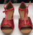 1.33" Ruby -- Girl's Block Heel Latin Sandal -- Red Glitter