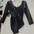Saro -- Women's 3/4 Sleeve Leotard -- Black