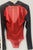 Schuyler -- Men's Long Sleeve Latin Ballroom Shirt -- Black/Red