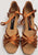 2.5" Sheyla -- Women's Latin Sandal -- Dark Tan Satin