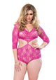 Sloane -- Women's  Long Sleeve Lace Teddy