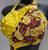 Yudelka -- Women's Camisole Latin Ballroom Dress -- Yellow/Burgundy