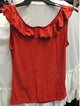 Women's Ballroom -- Ruffle Tank Top -- Red