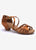 1.25" Louanda -- Women's  Latin Sandal -- Cinnamon Satin - Teddy Shoes