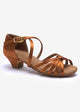 1.25" Louanda -- Women's  Latin Sandal -- Cinnamon Satin