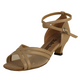 1.3" Harper -- Thick Heel Latin Sandal -- Tan