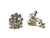 Women's Crystal Rhinestone Clip Earrings -- Silver