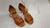 2.5" Leticia -- Latin Sandal -- Dark Tan Satin - Teddy Shoes