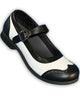 Mary Jane -- Suede Sole Strap -- Black/White