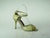 3.5" Debra -- Ultra Slim Heel Latin Sandal -- Gold Shine Hologram Glitter