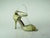 3.5" Debra -- Ultra Slim Heel Latin Sandal -- Gold Shine Hologram Glitter