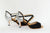 3" Jasmine -- Women's Latin Sandal -- Black Suedine/Silver Glitter