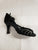 3" Crystal Ray -- Women's Latin Ballroom Sandals -- Black Satin