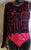 Adjuka -- Women's Latin/Rhythm Leotard -- Black/Hot Pink