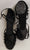 3" Alaia II -- Flare Heel Latin Sandal -- Black Satin