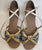 2.5" Amara -- Flare Heel Latin Sandal -- Silver/Gold